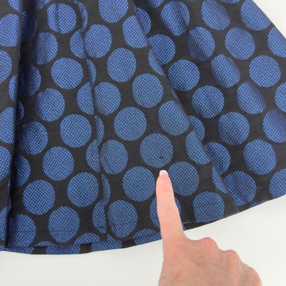 Dreampop by Cynthia Rowley Girl’s Metallic Polka Dot Dress M/8 Black Blue - Picture 7 of 9